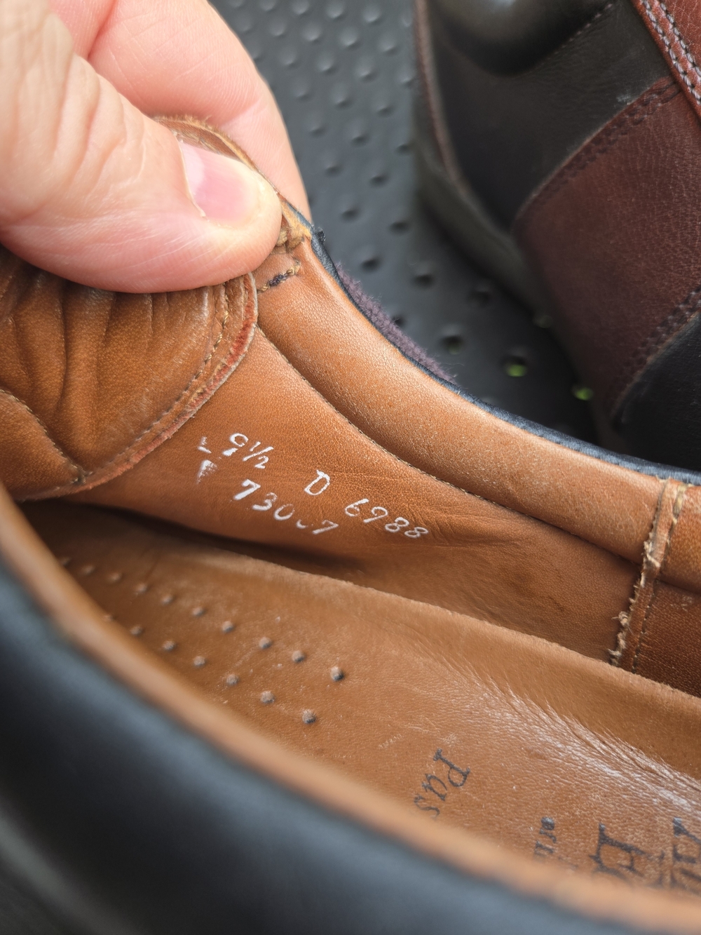Vtg Allen Edmonds 9.5 "Passport" Leather Sneakers / Dress Shoes - Picture 6 of 10